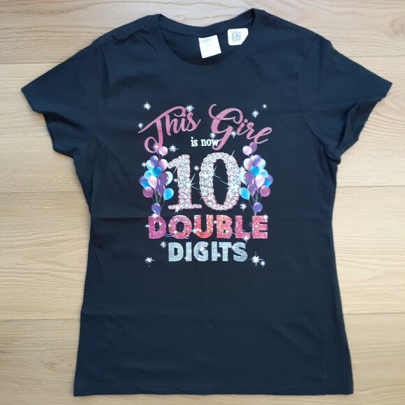 This Girl is Now 10 - Double Digits - New Women's Small Black T-Shirt - Picture 4 of 4